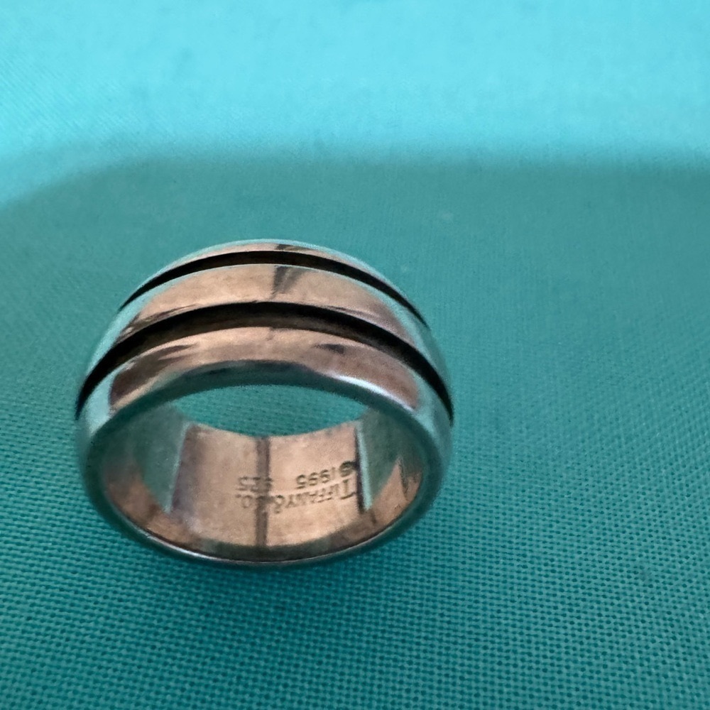 Tiffany Sterling Silver Double Channel Ring - Picture 4 of 5